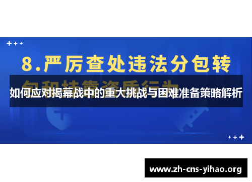 如何应对揭幕战中的重大挑战与困难准备策略解析 如何应对揭幕战中的重大挑战与困难准备策略解析